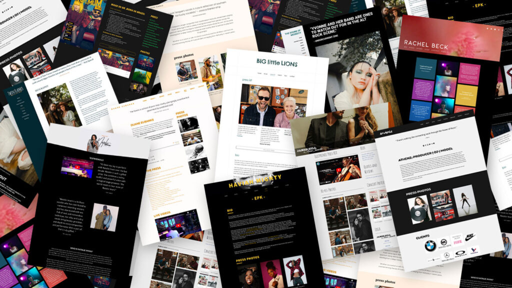 How to create an electronic press kit for music artist